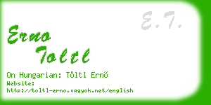 erno toltl business card